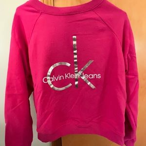 Pink Calvin Klein crew